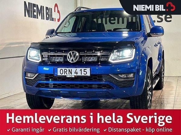 Blå Begagnad 2017 VW Amarok Highline Pickup | 349 900 kr (Marknadspris) - Bild 1/3