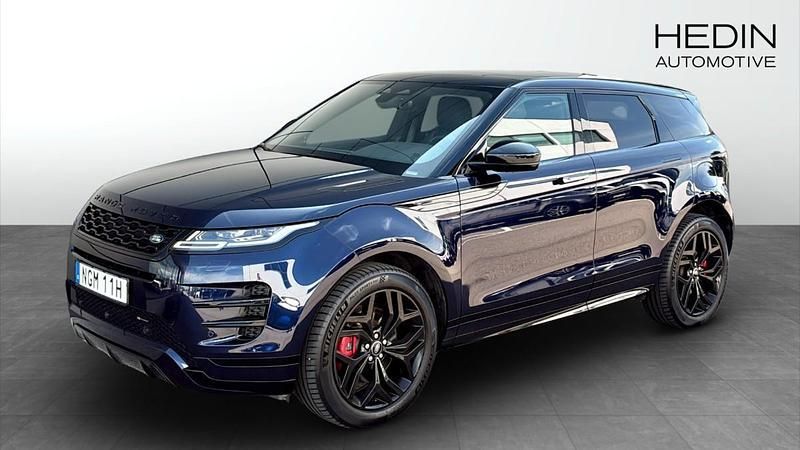 Blå (blue) Begagnad 2021 Land Rover Range Rover evoque HSE Dynamic SUV | 549 000 kr (Dyr) - Bild 1/4