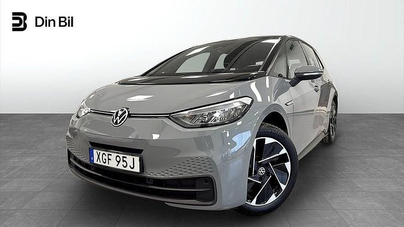 Moonstone grey black Begagnad 2022 VW ID.3 Comfortline Halvkombi | 279 900 kr (Marknadspris) - Bild 1/4