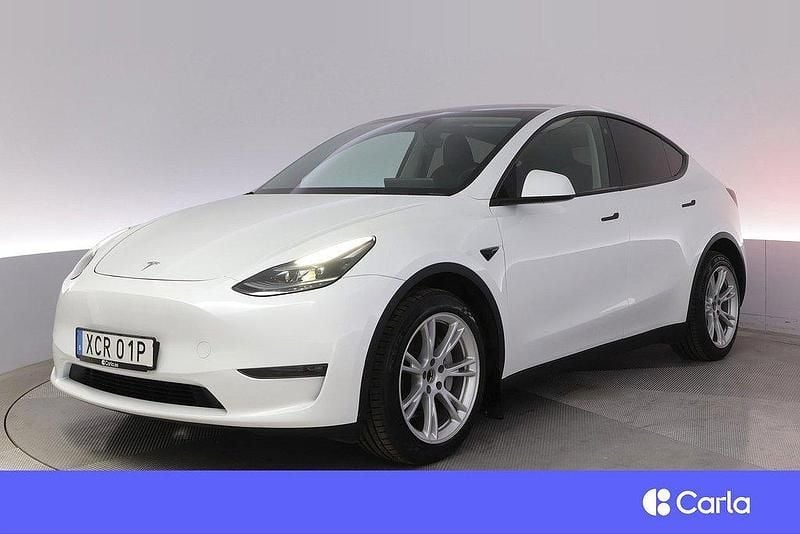 Vit Begagnad 2023 Tesla Model Y Long Range AWD SUV | 435 900 kr (Marknadspris) - Bild 1/4