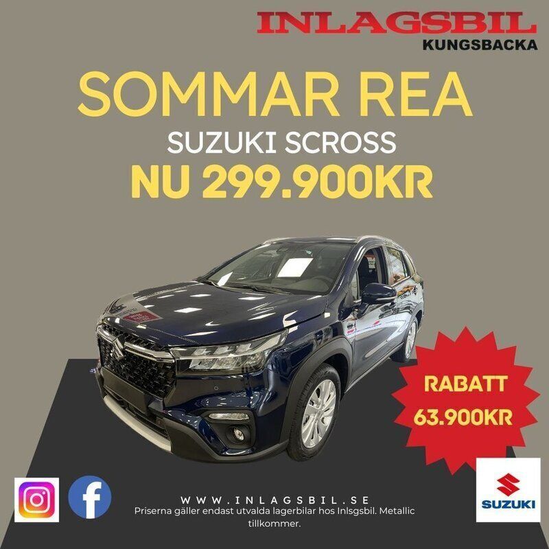 Blå Ny 2024 Suzuki SX4 S-Cross SUV | 299 900 kr (Bra pris) - Bild 1/4