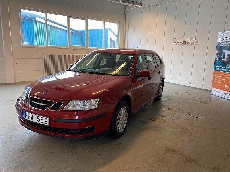 Mörkröd (röd) Begagnad 2007 Saab 9-3 Linear Kombi | 24 900 kr (Marknadspris) - Bild 1/4