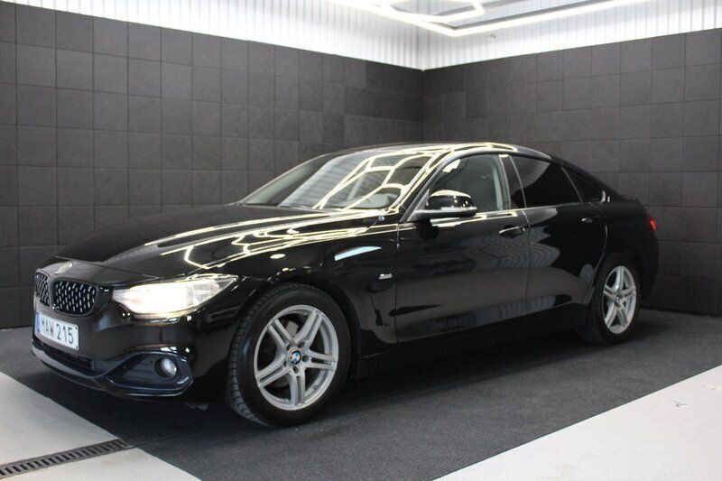 Svart Begagnad 2016 BMW 420 Gran Coupé Sport Line Sportkupé | 159 000 kr (Marknadspris) - Bild 1/4
