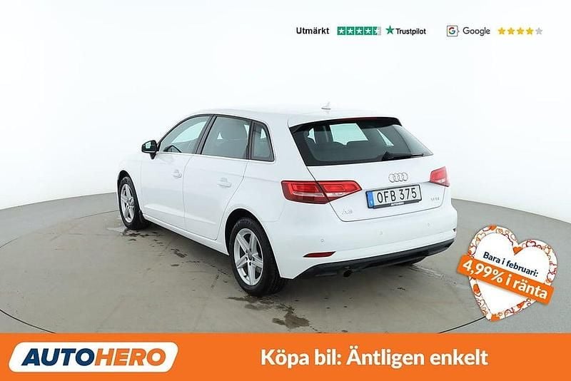 Begagnad Audi A3 Sportback 116 HK (85 kW) 2016 Vit Halvkombi