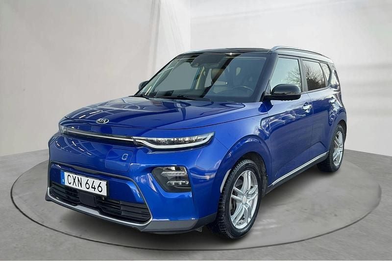 Blå Begagnad 2020 Kia Soul EV Advance SUV | 204 000 kr (Bra pris) - Bild 1/4