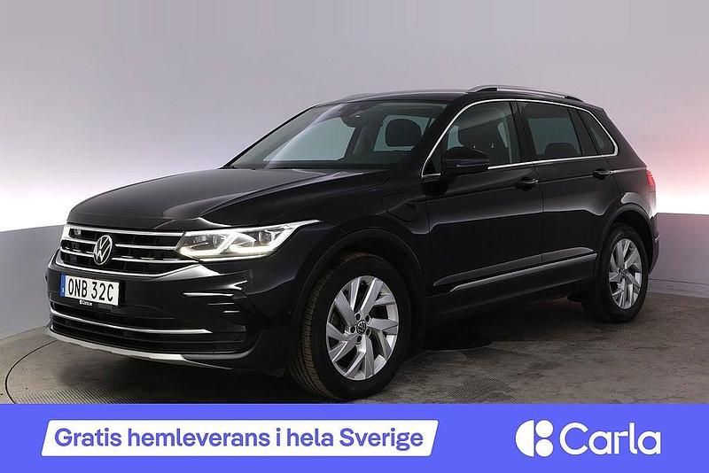 Svart Begagnad 2022 VW Tiguan Elegance SUV | 310 900 kr (Bra pris) - Bild 1/4