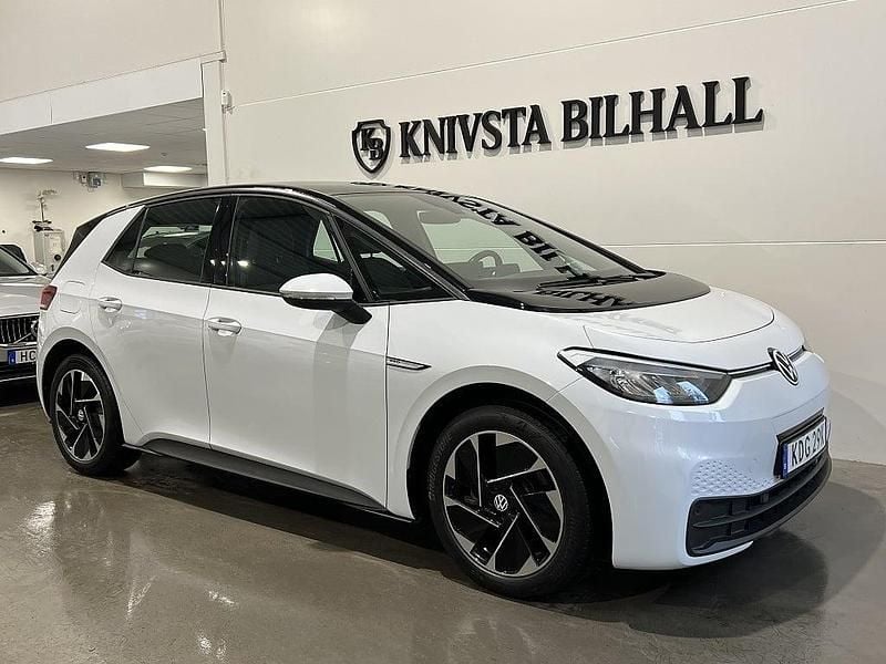Begagnad VW ID.3 Pro Performance 150 kW (204 HK) 2021 Vit Halvkombi