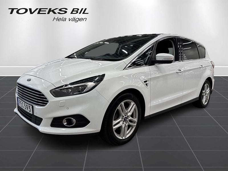 Vit Begagnad 2017 Ford S-MAX S Minibuss | 159 900 kr (Bra pris) - Bild 1/4
