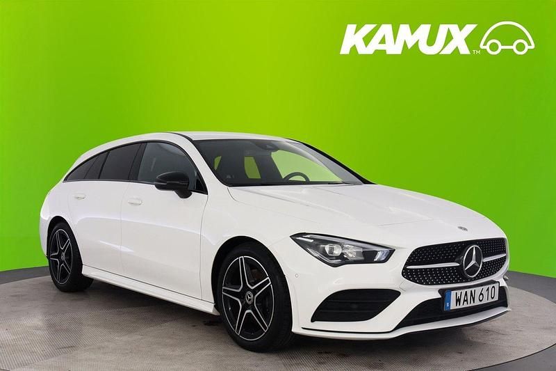 Vit Begagnad 2023 Mercedes CLA200 Shooting Brake AMG Kombi | 328 800 kr (Bra pris) - Bild 1/3