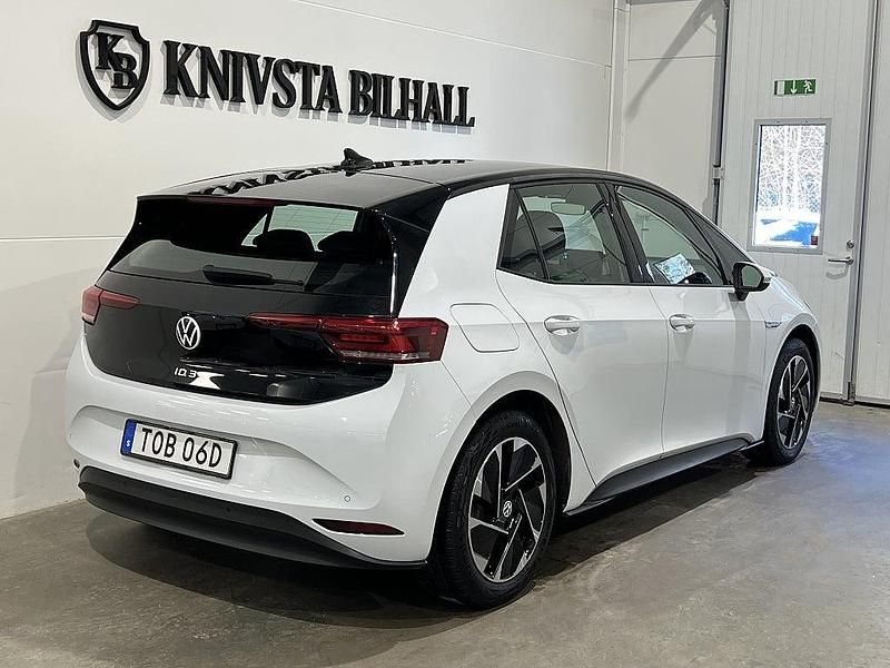 Begagnad VW ID.3 Pro Performance 150 kW (204 HK) 2021 Vit Halvkombi