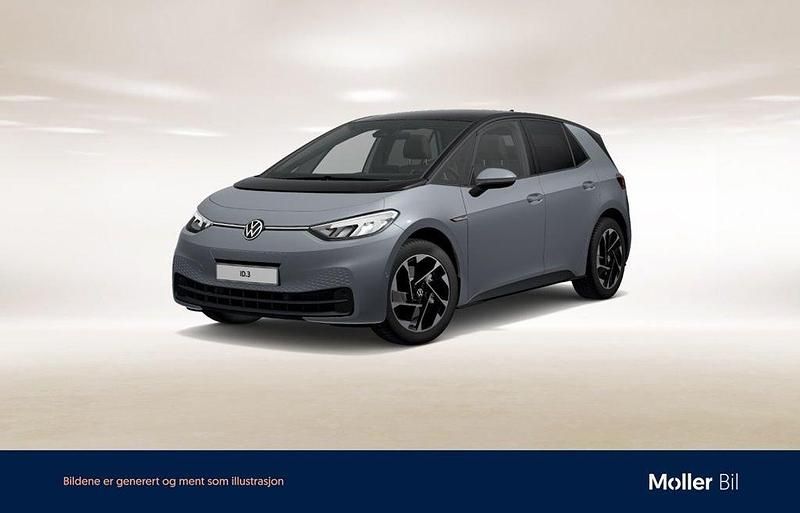 Grå (moonstone grey black) Begagnad 2023 VW ID.3 Pro Performance Halvkombi | 299 900 kr (Dyr) - Bild 1/4