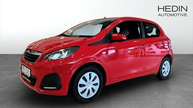 Röd (red) Begagnad 2015 Peugeot 108 Halvkombi | 69 000 kr (Marknadspris) - Bild 1/4
