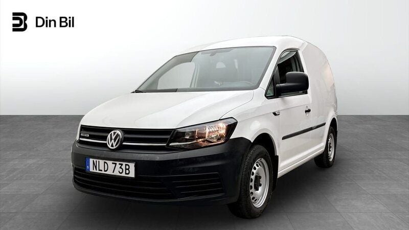 Vit (candyvit) Begagnad 2019 VW Caddy Comfortline Minibuss | 154 900 kr (Marknadspris) - Bild 1/4