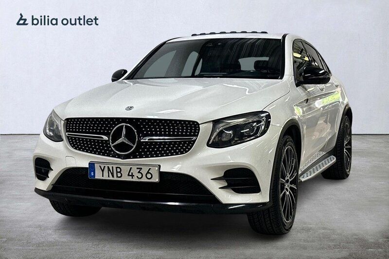 Vit Begagnad 2017 Mercedes GLC220 AMG Sportkupé | 279 900 kr (Marknadspris) - Bild 1/3