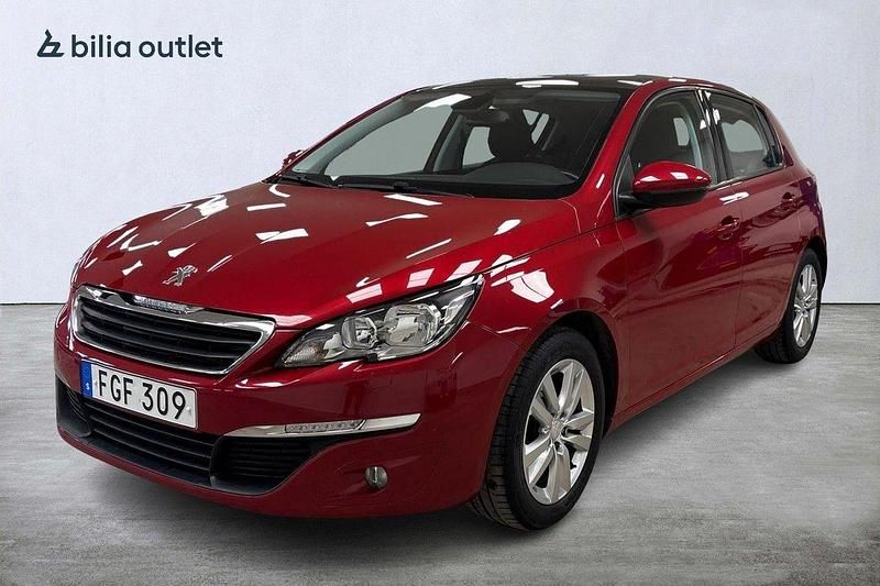 Röd Begagnad 2014 Peugeot 308 Active Halvkombi | 109 000 kr - Bild 1/4