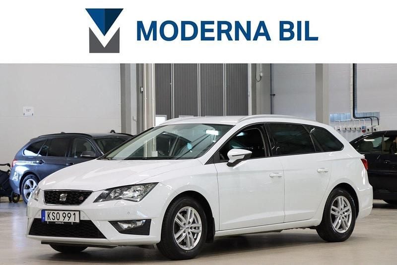 Vit Begagnad 2015 Seat Leon ST FR Kombi | 123 900 kr (Marknadspris) - Bild 1/4