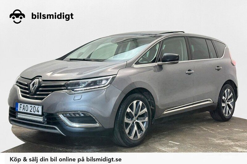 Grå Begagnad 2015 Renault Espace Minibuss | 173 900 kr (Marknadspris) - Bild 1/3