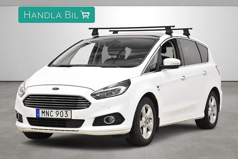 Vit Begagnad 2015 Ford S-MAX Business Edition Minibuss | 174 800 kr (Marknadspris) - Bild 1/4