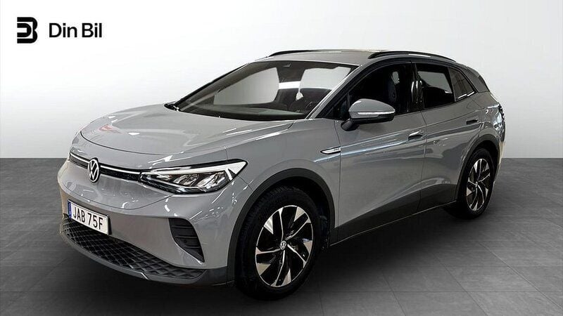 Grå (moonstone grey) Begagnad 2022 VW ID.4 Pro Performance SUV | 349 500 kr (Superpris) - Bild 1/4