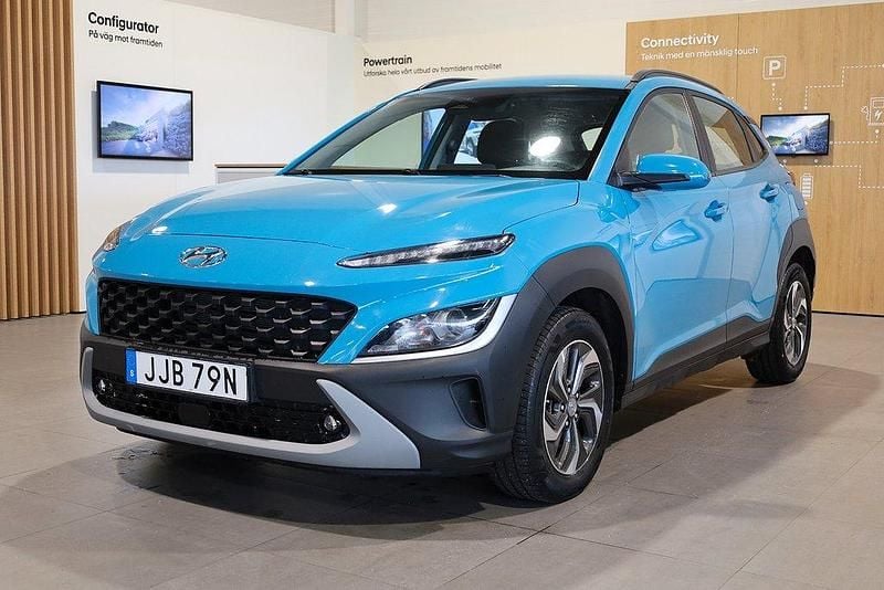 Blå Begagnad 2022 Hyundai Kona Essential SUV | 209 900 kr - Bild 1/3
