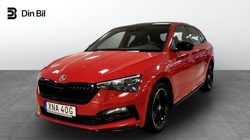 Röd Begagnad 2021 Skoda Scala Monte Carlo Halvkombi | 204 900 kr (Marknadspris) - Bild 1/4