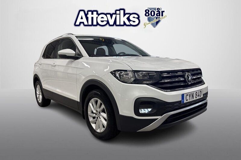 Vit Begagnad 2019 VW T-Cross SUV | 169 900 kr (Marknadspris) - Bild 1/4