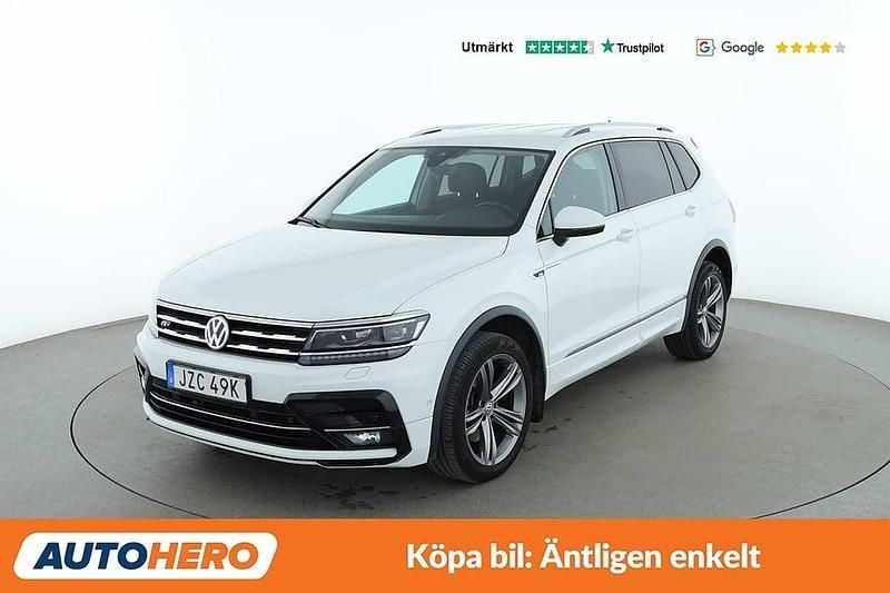 Vit Begagnad 2019 VW Tiguan Allspace R-line SUV | 301 000 kr (Bra pris) - Bild 1/4