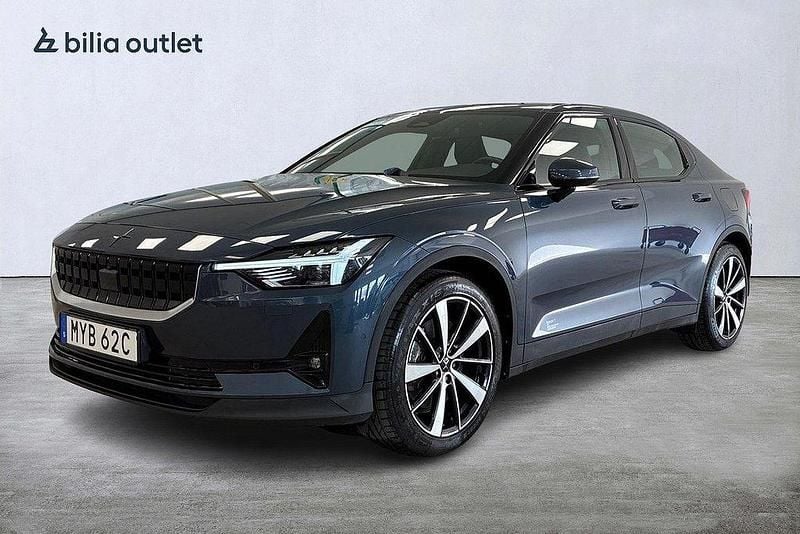 Mörkblå Begagnad 2021 Polestar 2 Long Range Dual motor Sedan | 309 000 kr (Marknadspris) - Bild 1/4