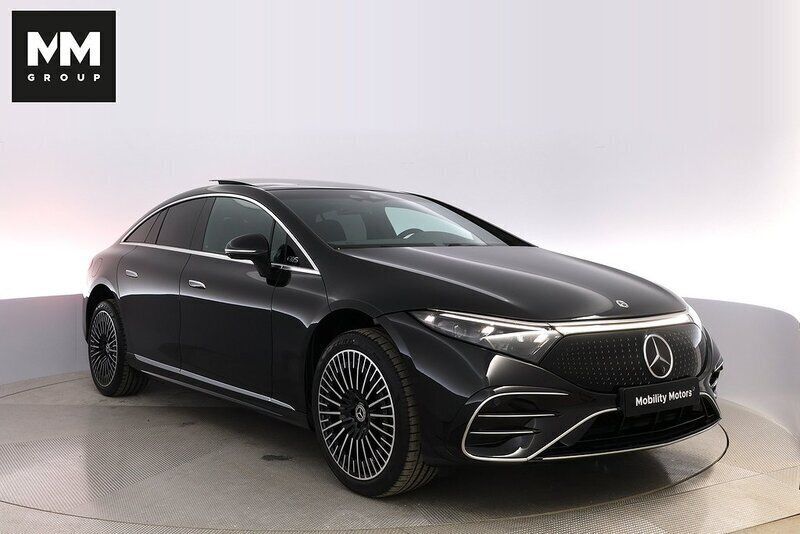 Svart (obsidiansvart metallic) Ny 2024 Mercedes EQS450+ Edition Halvkombi | 1 173 900 kr (Marknadspris) - Bild 1/4