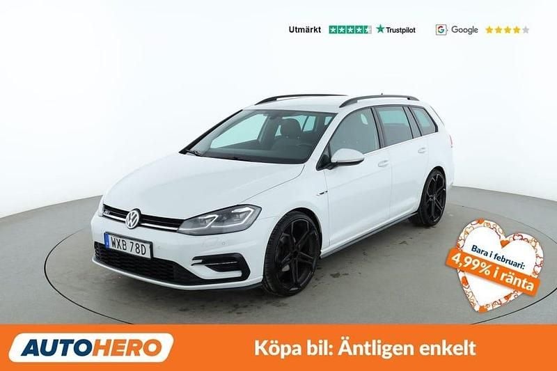 Vit Begagnad 2019 VW Golf VII R-line Kombi | 174 000 kr (Bra pris) - Bild 1/4