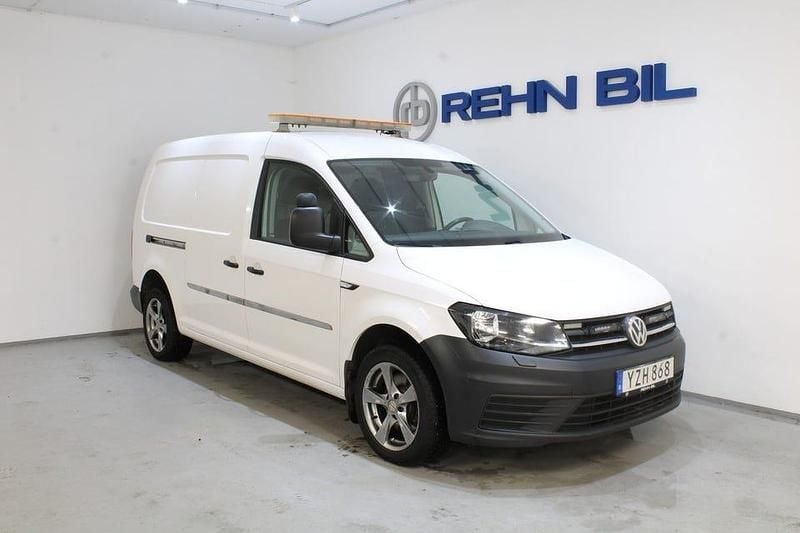 Vit Begagnad 2018 VW Caddy Maxi Minibuss | 199 000 kr (Bra pris) - Bild 1/4