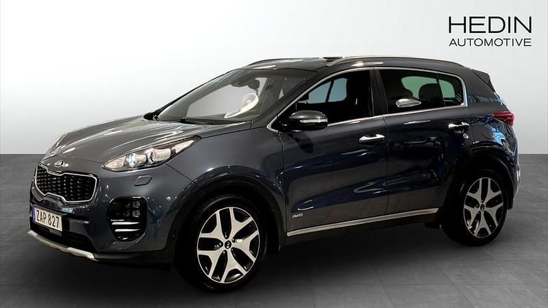 Blå (blue) Begagnad 2017 Kia Sportage GT-Line SUV | 174 900 kr (Bra pris) - Bild 1/4