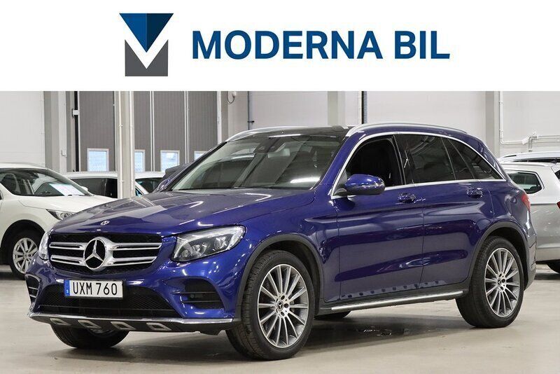 Blå Begagnad 2018 Mercedes GLC250 AMG SUV | 329 400 kr (Bra pris) - Bild 1/4