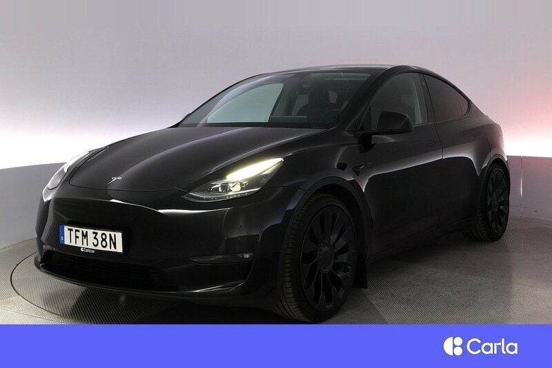 Svart Begagnad 2022 Tesla Model Y Performance SUV | 415 900 kr (Superpris) - Bild 1/4