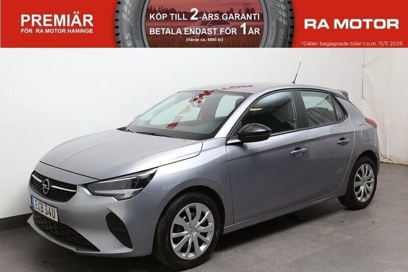 Grå Begagnad 2020 Opel Corsa Edition Halvkombi | 139 900 kr (Marknadspris) - Bild 1/3