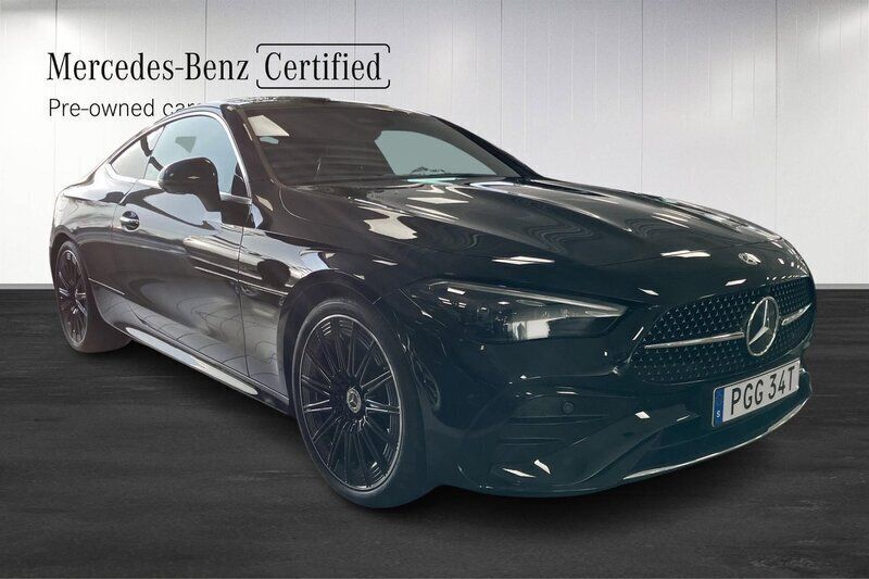 Svart Begagnad 2023 Mercedes CLE300 AMG Line Premium Plus Sportkupé | 619 000 kr (Bra pris) - Bild 1/4