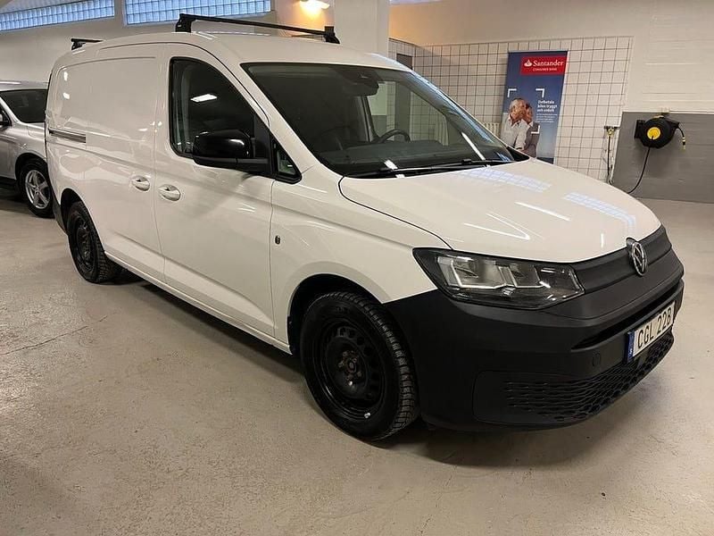 Vit Begagnad 2021 VW Caddy Maxi Minibuss | 269 900 kr (Marknadspris) - Bild 1/4