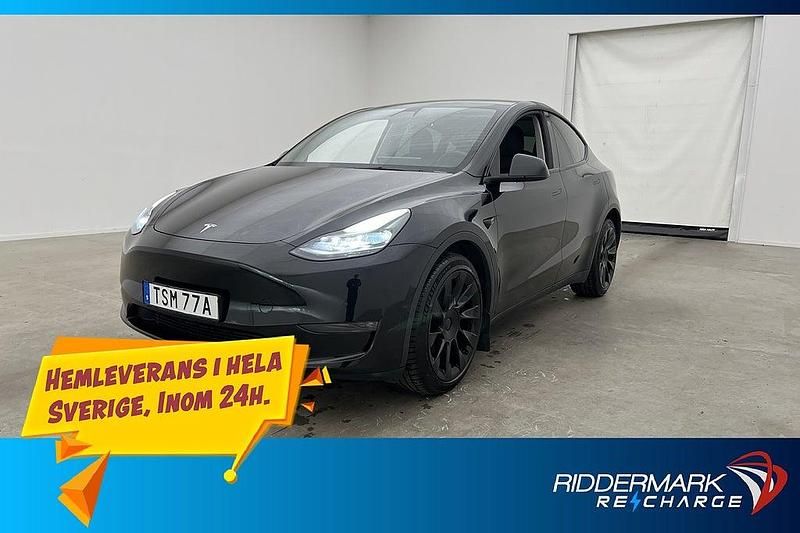 Svart Begagnad 2021 Tesla Model Y Long Range AWD SUV | 368 800 kr (Marknadspris) - Bild 1/3