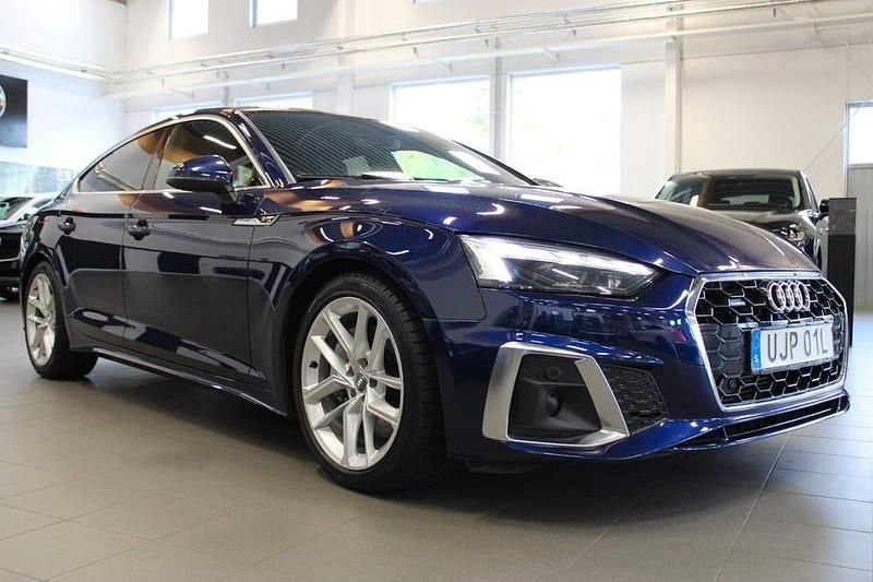 Begagnad Audi A5 Sportback S-Line 265 HK (194 kW) 2020 Blå Halvkombi