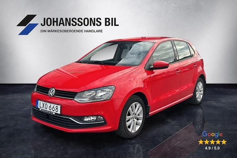 Röd Begagnad 2017 VW Polo Halvkombi | 99 900 kr (Lite dyr) - Bild 1/4