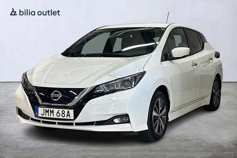 Vit Begagnad 2021 Nissan Leaf Acenta Halvkombi | 159 900 kr (Marknadspris) - Bild 1/3