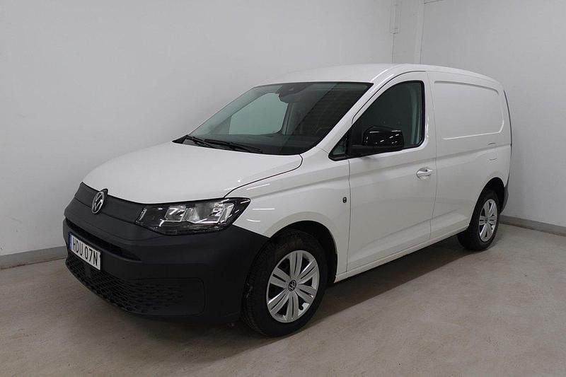 Vit Begagnad 2021 VW Caddy Minibuss | 209 900 kr (Superpris) - Bild 1/4