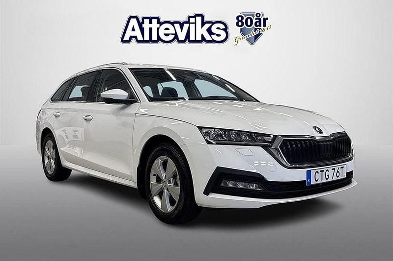 Vit Begagnad 2023 Skoda Octavia G-TEC Ambition Kombi | 269 900 kr (Bra pris) - Bild 1/4