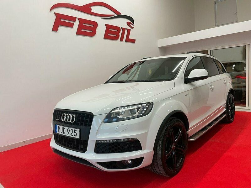 Vit Begagnad 2012 Audi Q7 S-Line SUV | 219 000 kr (Dyr) - Bild 1/4