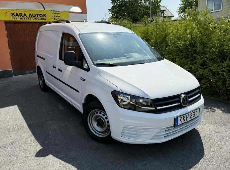 Vit Begagnad 2018 VW Caddy Maxi Minibuss | 109 900 kr (Superpris) - Bild 1/4