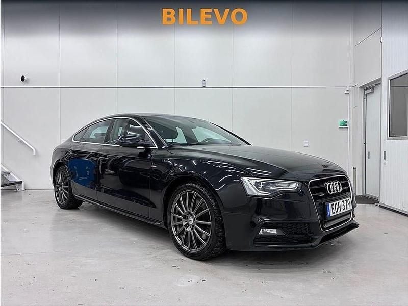 Svart Begagnad 2014 Audi A5 Sportback S-Line Halvkombi | 149 800 kr (Marknadspris) - Bild 1/4