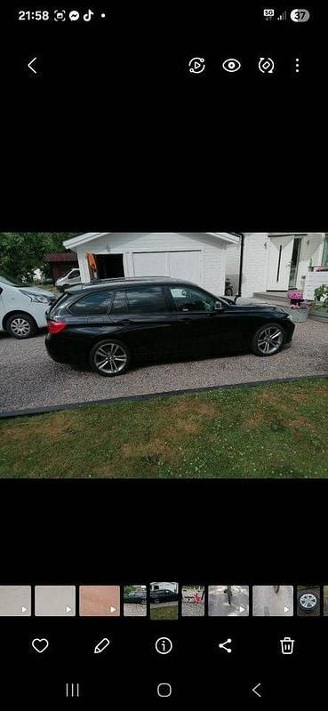 Svart Begagnad 2015 BMW 320 Sport Line Kombi | 112 000 kr (Bra pris) - Bild 1/3