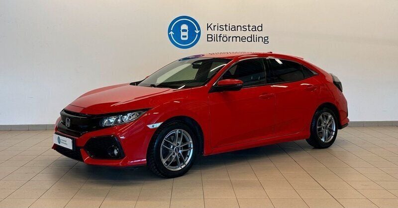 Röd Begagnad 2018 Honda Civic Elegance Halvkombi | 139 900 kr (Bra pris) - Bild 1/4