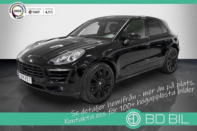 Svart Begagnad 2014 Porsche Macan S SUV | 248 900 kr (Marknadspris) - Bild 1/4