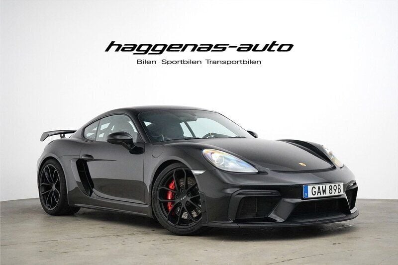 Svart Begagnad 2020 Porsche 718 Cayman GT4 Sportkupé | 1 095 000 kr (Bra pris) - Bild 1/4
